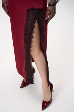 Платье  сорочка (бордовый)