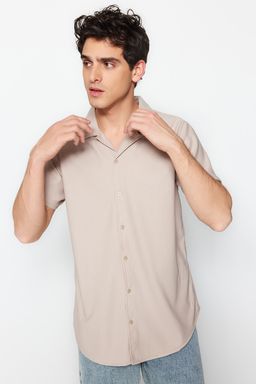 TRENDYOL MAN Beyaz Regular Fit Apas Yaka Yazl?k Gomlek TMNSS23GO00105 - Trendyolmilla фото 3