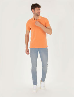 Turuncu Slim Fit Polo Yaka Ti__rt - Pierre cardin фото 4