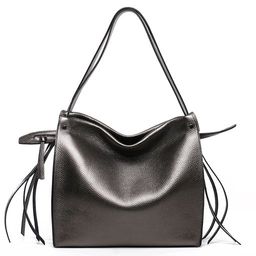 Женская сумка, кожа, Mironpan 81227 Темное серебро