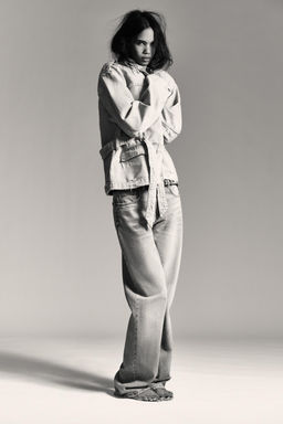 BELTED TRF DENIM JACKET - Zara фото 2