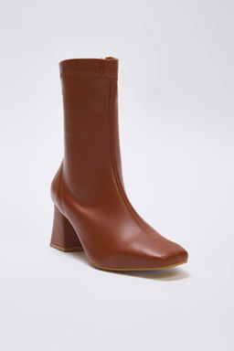 Taba Strec Fermuarl? Kad?n 7 cm Blok Topuklu Bot TAKAW26BO00002