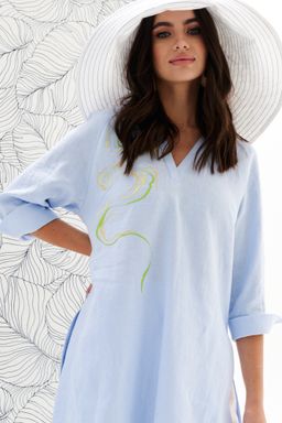 Платье-туника изо льна с вискозой