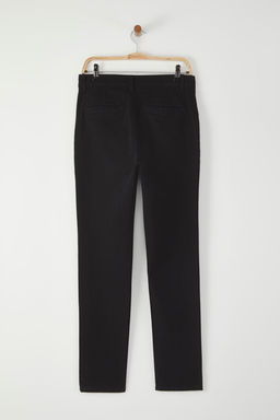 Siyah Slim Fit Basic Chino Esnek Gabardin Pantolon TMNSS25PL00018