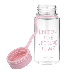 Бутылка для воды, 450 мл, 17.5×10.5 см, с ситечком, розовая