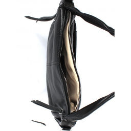 Сумка женская натуральная кожа GU 2033-6615, 1отд+карм/перег, плечевой ремень, черный 264152 - Adelia фото 3