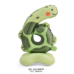 Воздушный шар фольгированный 24" «Цифра 6», на подставке