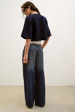 CHAQUETA CORTA PUNTO / Marino - Zara фото 4