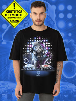 Мужская футболка оверсайз DJ Cat