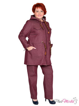 Парка Модель №1485 размеры 44-84 - Plusmoda фото 8