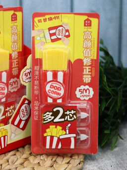 Корректор "French fries", red + 2 сменных блока, шоу-бокс 8 шт.