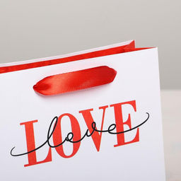 Цена за 3 шт. Пакет подарочный ламинированный, упаковка, LOVE, S 15×12×5.5 см