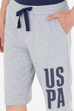 Шорты U.S. Polo Assn вязаные серые меланжевые хлопок  фото 7