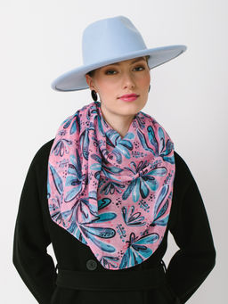 Большой мягкий очень нежный двусторонний палантин в стиле арт-деко - Tantino фото 6