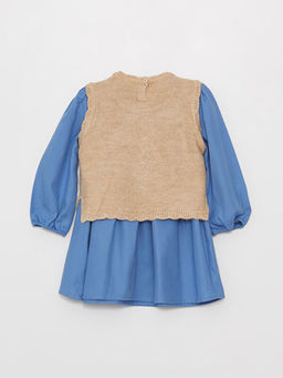 Bisiklet Yaka K?z Bebek Elbise ve S?veter 2li Tak?m - Waikiki фото 3