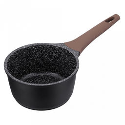 Ковш с антипригарным покрытием Eleganto 1,3л, д16см, s1,8мм, дно s5мм, литой алюминий, многослойное антипригарное покрытию Pfluon, стеклянная крышка с силиконовым ободком, бакелитовая ручка с покрытием soft-touch, Regent (Китай) Подходит для вс - Домашняя мода фото 2