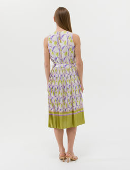 Ye_il Ku_ak Detayl_ Pileli Midi Elbise - Pierre cardin фото 5