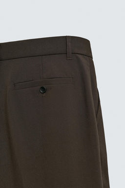 PANTAL?N WIDE FIT PLIEGUES / Marr?n - Zara фото 10