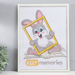 Фоторамка пластик "Акварель" 30х40 см, белый (стекло)