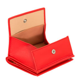 Итальянский кожаный кошелек DuDu серии Flavio | огненно-красный - Dudubags фото 4