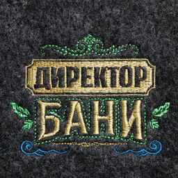 Цена за 2 шт. Шапка для бани и сауны, с вышивкой «Директор Бани», полиэфир 70%, шерсть 30%, серая, «Банная забава»