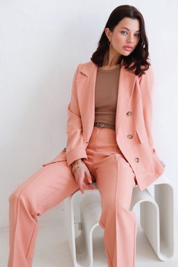 Жакет двубортный в тёплом розовом - Martichelli фото 17