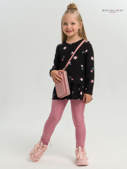 Костюм Алиса тюльпаны на черном-сухая роза - Sovalina фото 3