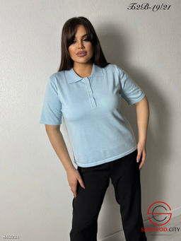 Футболка поло однотонная