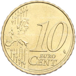 Монета 10 евроцентов 2018 года Испания