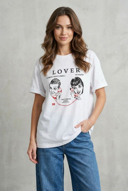 K13599 Футболка OVER SIZE (хлопок) БЕЛЫЙ_02