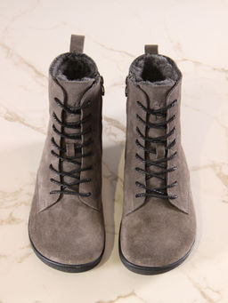 Босоногие ботинки 351.NATAbl.Серый замок замша/байка