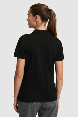 Kad_n Siyah Polo Yaka Basic Ti__rt