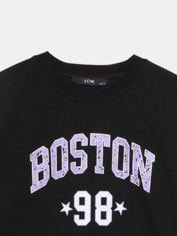 Bisiklet Yaka Bask?l? K?z ?ocuk Sweatshirt - Waikiki фото 3