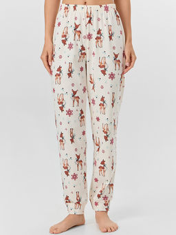 Комплект женский домашний бежевый с принтом оленей - Mark formelle фото 6