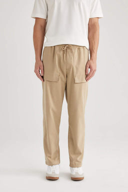 Брюки из габардина свободного кроя в деревенском стиле - Defacto фото 5