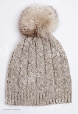 Шапка из 100% монгольской шерсти с помпоном (арт. 05103) - Монголка фото 2