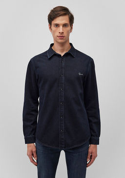 Roy Lux Black Gece Mavisi Jean Gomlek  фото 5