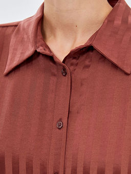 ?izgili Saten Kad?n G?mlek Tunik