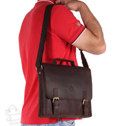 Портфель мужской кожаный 35502Z d.brown Zinimsk в Новосибирске