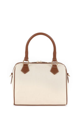 Женская сумка на плечо из плотной ткани кремового цвета Неожиданная скидка в корзине - U.s. polo assn фото 5