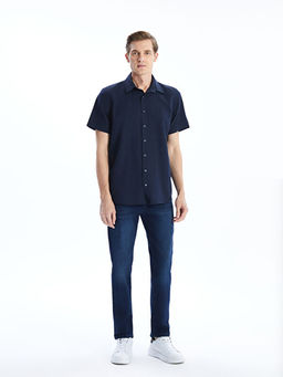 Regular Fit K?sa Kollu Poplin Erkek G?mlek