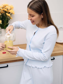 MY Домашний кардиган жен.из ажурного трикотажа P224  фото 3