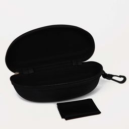 Футляр для очков на молнии, салфетка, цвет чёрный - Simaland фото 3