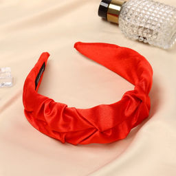 Цена за 2 шт. Ободок для волос «Юнона», классика, 5 см, красный