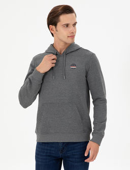 Мужской свитшот антрацитового меланжа