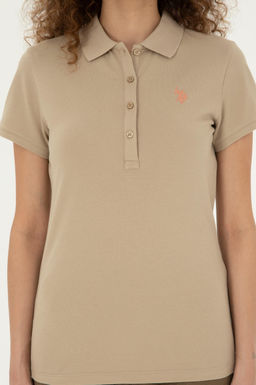 U. S. Polo Assn / Женская базовая футболка светло-хаки - U.s. polo assn фото 13