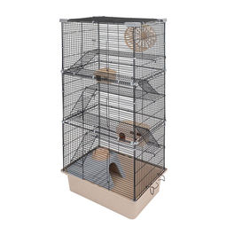 Клетка д/грыз. Редпл. Рикки 42.3 (42*30*h95см) 5 этажей 43122беж-черн