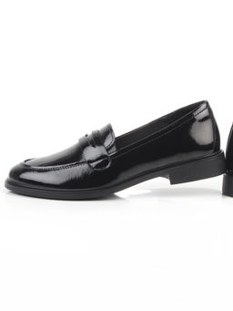 03-DCO142-2 BLACK Лоферы женские (натуральная кожа)