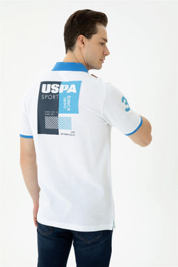 Мужская белая футболка с воротником-поло - U.s. polo assn фото 5