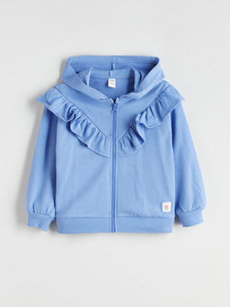 Kap??onlu Fermuarl? K?z ?ocuk Sweatshirt